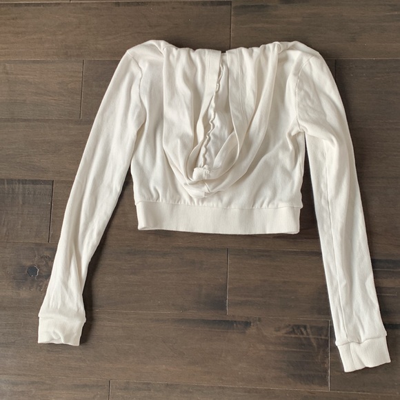 Urban outfitters white ribbed zip up sweater - Picture 3 of 4